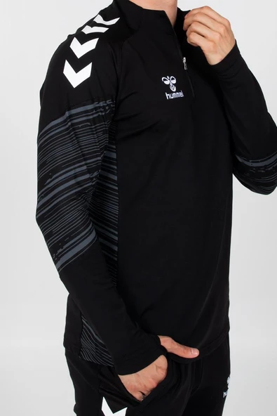 Hummel Line Antrenman Eşofman Üstü Siyah - Resim 6