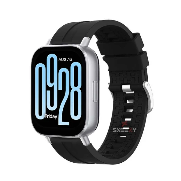 Redmi Watch 5 Active Redmi 5 Lite Uyumlu Kordon Kordon NovaGT Metal Tokalı Yumuşak Silikon Kordon  Siyah ürün görseli 1