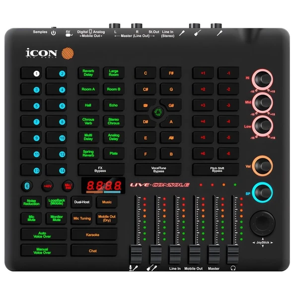 ICON Pro Audio Live Console Canlı Yayın / Podcast Mikseri ürün görseli 1