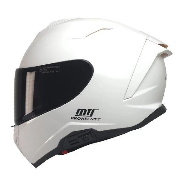 KUZEYMOTOR MTS X340 BEYAZ FULLFACE KASK (SİYAH CAMLI) ürün görseli 1