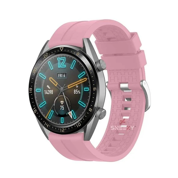 Amazfit Watch GTR 3 Pro-GTR 3-GTR 2e-GTS 2-GTR 47mm 22mm Uyumlu NovaGT Supreme Silikon Kordon  Pembe ürün görseli 1