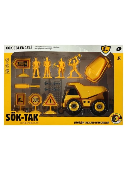 SÖK-TAK KAMYON OYUN SETİ 17 PARÇA - Resim 2