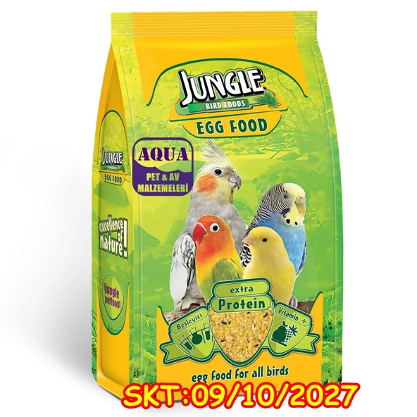 Jungle Kuş Maması 100 gr - Muhabbet Kuşu Sultan Papağanı Kanarya Tüm Kafes Kuşları İçin Kuş Maması SKT:09/10/2027 ürün görseli 1