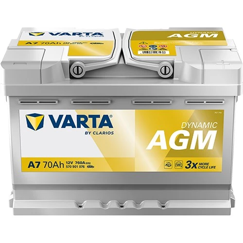 Varta A7 12V 70Ah 760A Dynamıc Start Stop Agm Akü (Üretim Tarihi:2025) ürün görseli 1