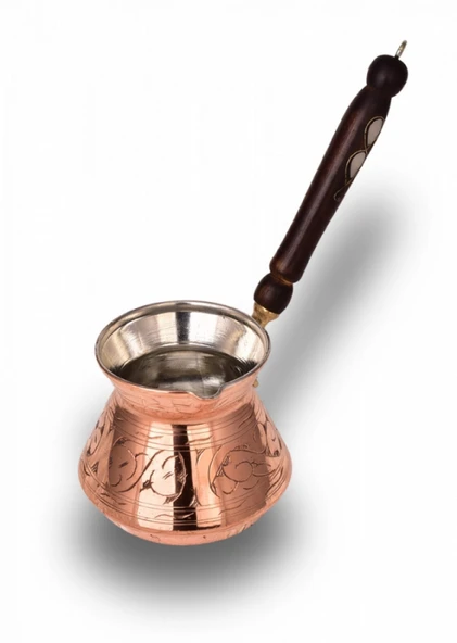 Bakır Cezve -Tahta Saplı - Resim 3