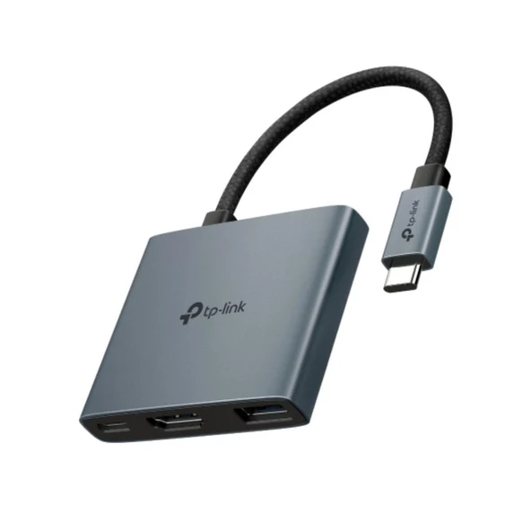 TP-Link UH3020C 4K 60Hz HDMI, 100W Hızlı Şarj, 1x Type-A, 3'ü Bir Arada USB-C Hub ürün görseli 1