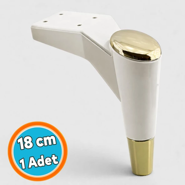 Mobilya Kanepe Tv Ünitesi Koltuk Ayağı 18 Cm Krem Gold Konsol Ayakları ürün görseli 1