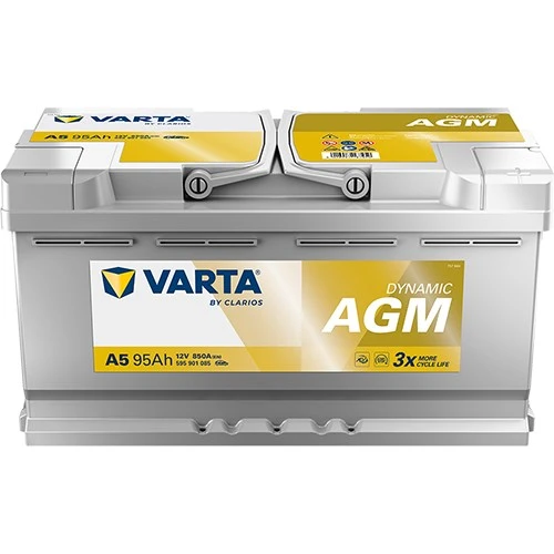 Varta A5 12V 95Ah 850A Dynamic Start Stop Agm Akü (Üretim Tarihi:2025) ürün görseli 1