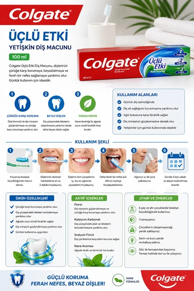 Colgate Yetişkin Diş Macunu 100 ml - Resim 2