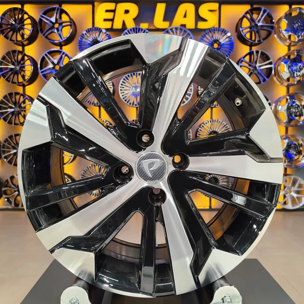 4 Adet BK-5837 7*17 4*108 ET25 65,1 BLACK MACHINED JANT (Takım) ürün görseli 1