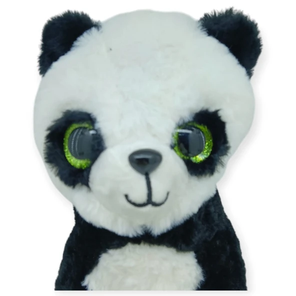 Peluş Cam Gözlü Hayvanlar 25 cm - Panda - Resim 5