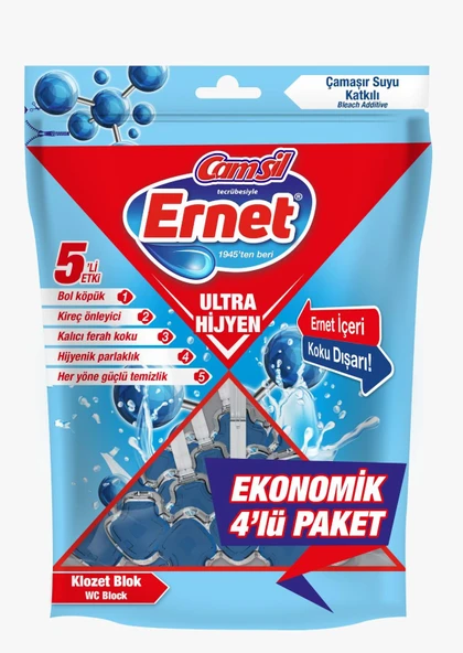 Ernet Klozet Bloğu Çamaşır Suyu Katkılı 4lü Paket ürün görseli 1