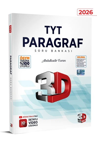 3D TYT Paragraf Soru Bankası ürün görseli 1