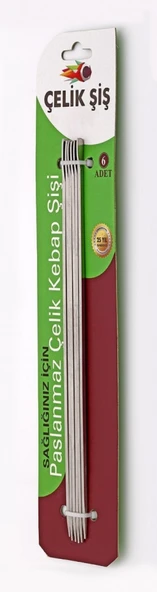 6lı Paket Çelik Çöp Şiş ürün görseli 1