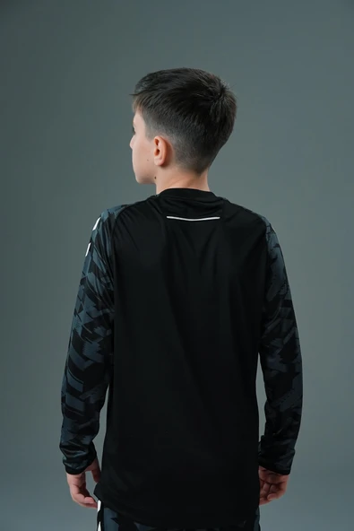 Hummel Line Kaleci Tek Üst Forma Siyah Çocuk - Resim 5