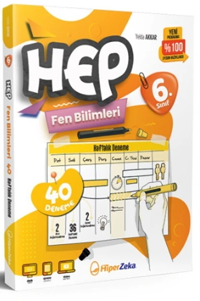 6. Sınıf Haftalık HEP Fen Bilimleri 40 Deneme Hiper Zeka ürün görseli 1