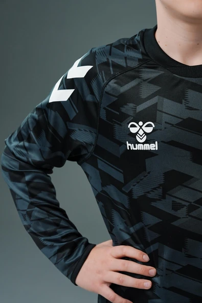 Hummel Line Kaleci Tek Üst Forma Siyah Çocuk - Resim 3