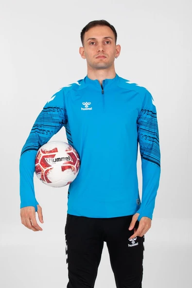 Hummel Line Antrenman Eşofman Üstü Turkuaz ürün görseli 1