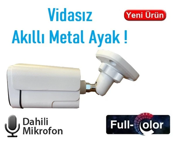 EZCOOL EZ-2315IPS 5MP 3.6MM FULLCOLOR SESLİ METAL POE IP BULLET KAMERA ürün görseli 1