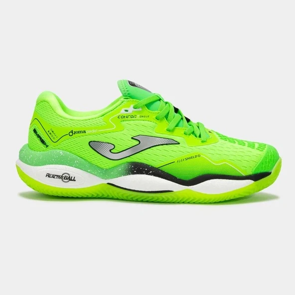 Joma Smash Erkek TSMAW2511C Toprak Kort Tenis & Padel Ayakkabısı - Neon Yeşil ürün görseli 1