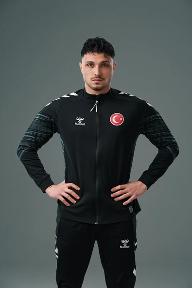 Hummel Milli Takım Line Kamp Eşofman Üstü Siyah ürün görseli 1