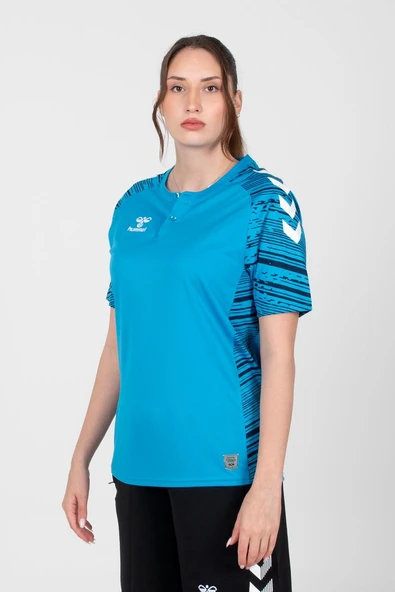 Hummel Line Kamp Tişört Turkuaz - Resim 4