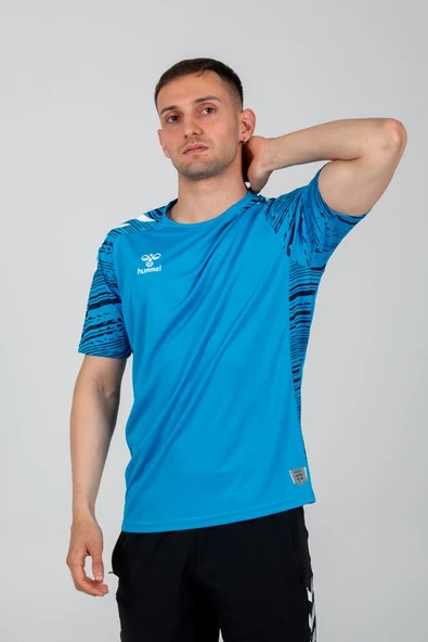 Hummel Line Kamp Tişört Turkuaz - Resim 5