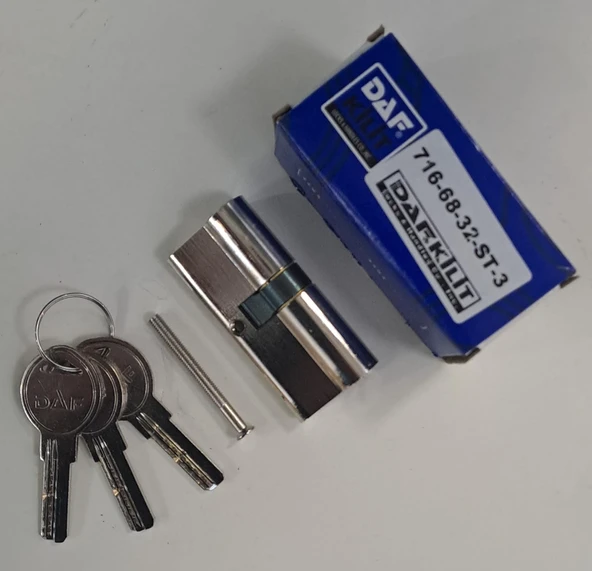 DAF BİLYALI BAREL 68 mm - 3 ANAHTARLI - ÇELİK KAPI GÖBEĞİ ürün görseli 1