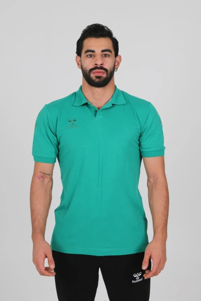 Hummel Armin Pamuklu Polo Yaka Tişört Yeşil ürün görseli 1