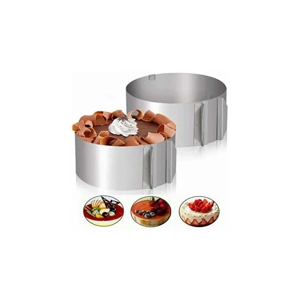 Ayarlanabilir Kek ve Pasta Kalıbı – Yuvarlak (15 cm’den 30 cm’ye kadar) ürün görseli 1