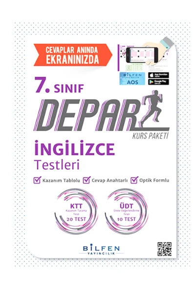 7. Sınıf Ingilizce Testi Depar Kurs Paketi Yay ürün görseli 1