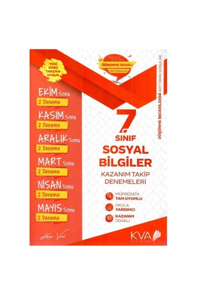Kva Yayınları 7. Sınıf Sosyal Bilgiler Kazanım Takip Denemeleri ürün görseli 1