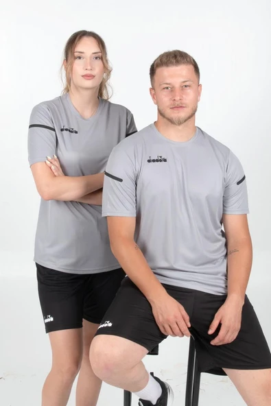 Diadora Alto 25 Antrenman Tişört Gri ürün görseli 1