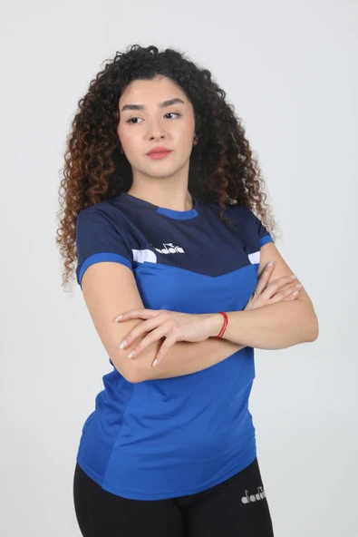 Diadora Aris Kadın Tişört Saks Lacivert ürün görseli 1