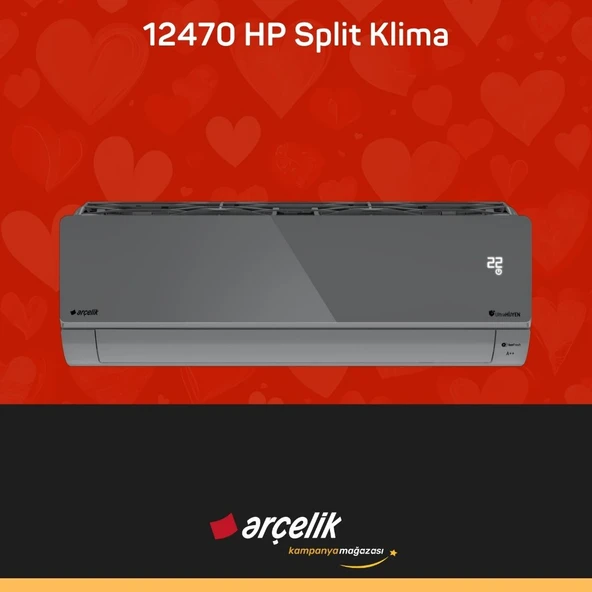 ARÇELİK 12470 HP Prosmart Silver Inverter Klima 12.000 Btu/h Split Klima ürün görseli 1