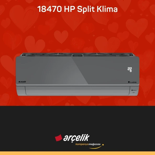 ARÇELİK 18470 HP Prosmart Silver Inverter Klima 18.000 Btu/h Split Klima ürün görseli 1