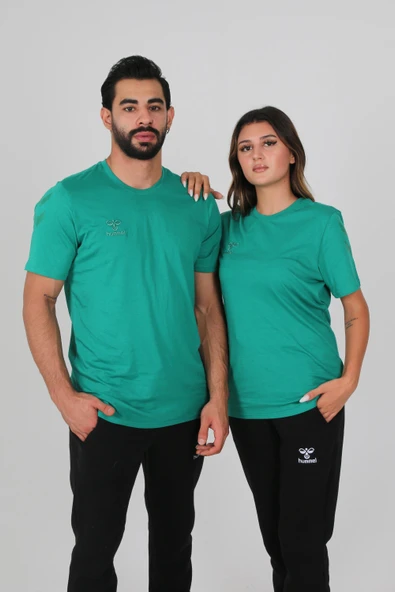Hummel Armin Pamuklu Antrenman Tişört Yeşil ürün görseli 1