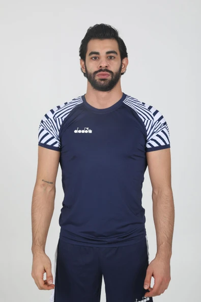 Diadora Derby Tişört Lacivert Beyaz ürün görseli 1