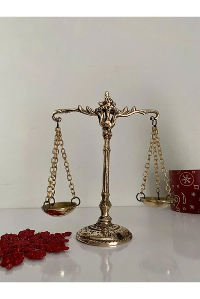 Pirinç Adalet Terazisi Ofis Dekoru Avukat Si ürün görseli 1