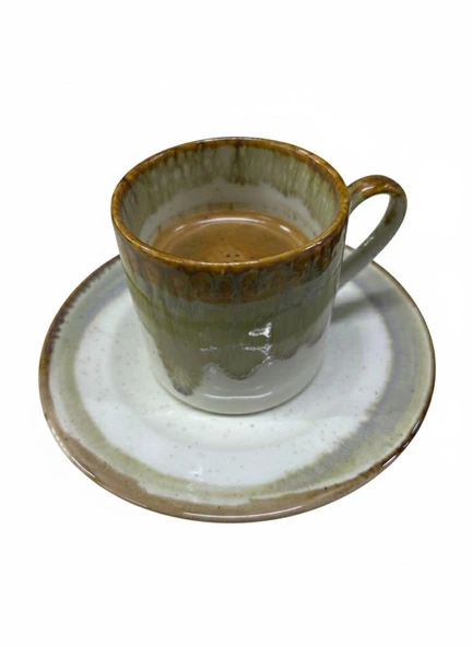 El Yapımı Porselen Neskafe & Çay Fincanı Takımı | 6 Kişilik | Özel Tasarım ürün görseli 1