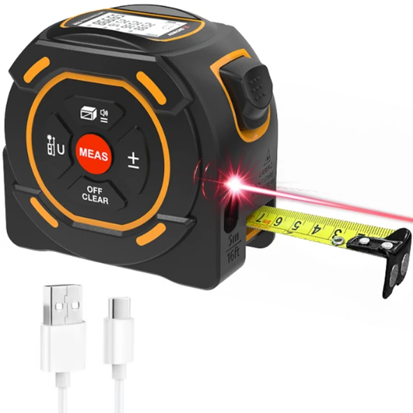 Sndway SW-TM60A Lazer Mesafe Ölçerli Şerit Metre ürün görseli 1
