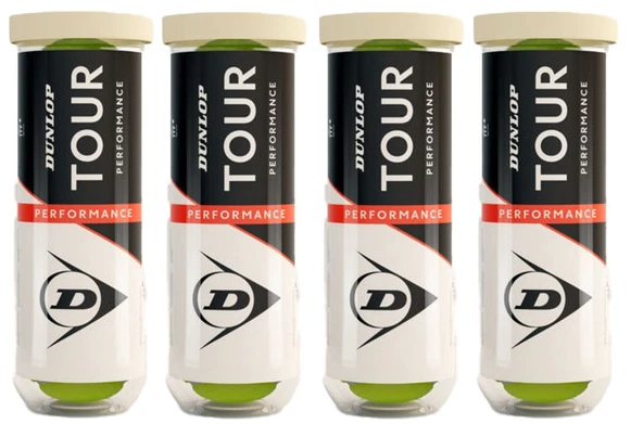 Dunlop Tour Performance 3'lü 4 Kutu Tenis Topu ürün görseli 1