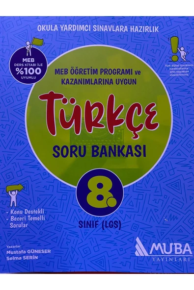 Muba 8.sınıf Lgs Yeni Türkçe Soru Bankası ürün görseli 1