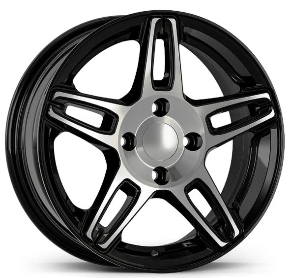 FD-15281 6.0X15 4X100 ET35 67.1 Gloss Black Diamond Jant ürün görseli 1