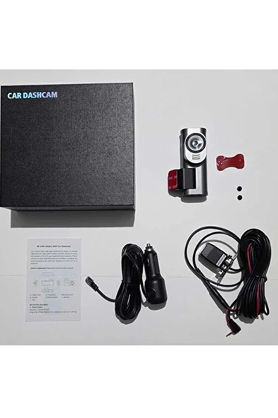 4k Wifi Çift Kameralı Araç Kamerası Gece Görüşlü G-sensörlü Dash Cam 170 Derece mirEM0015K-d28 ürün görseli 1