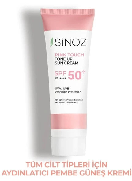 Sinoz SPF50+ Pink Touch Pembe Yüz Güneş Kremi PA++++ 50 ML ürün görseli 1