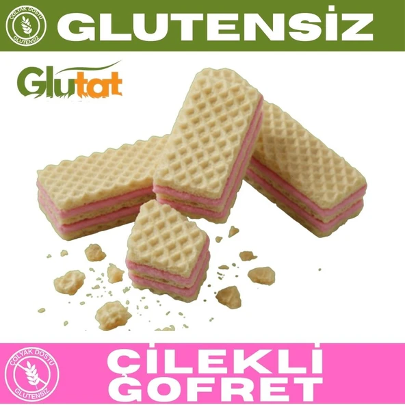 Glutensiz Gofret Çilekli 100 Gr - Glutat ürün görseli 1