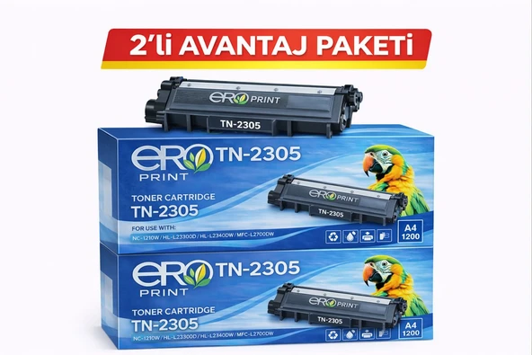 Brother HL-L2321D Muadil Toner - 1200 Sayfalık - 2'li Avantaj Paket ürün görseli 1