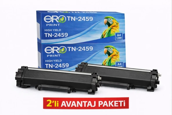Brother TN-2459 Muadil Toner - 4500 Sayfalık - 2'li Avantaj Paket ürün görseli 1