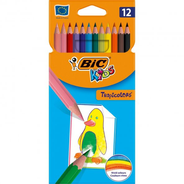 Bic Kids Tropicolors Kuru Boya Kalemi 12 Renk ürün görseli 1